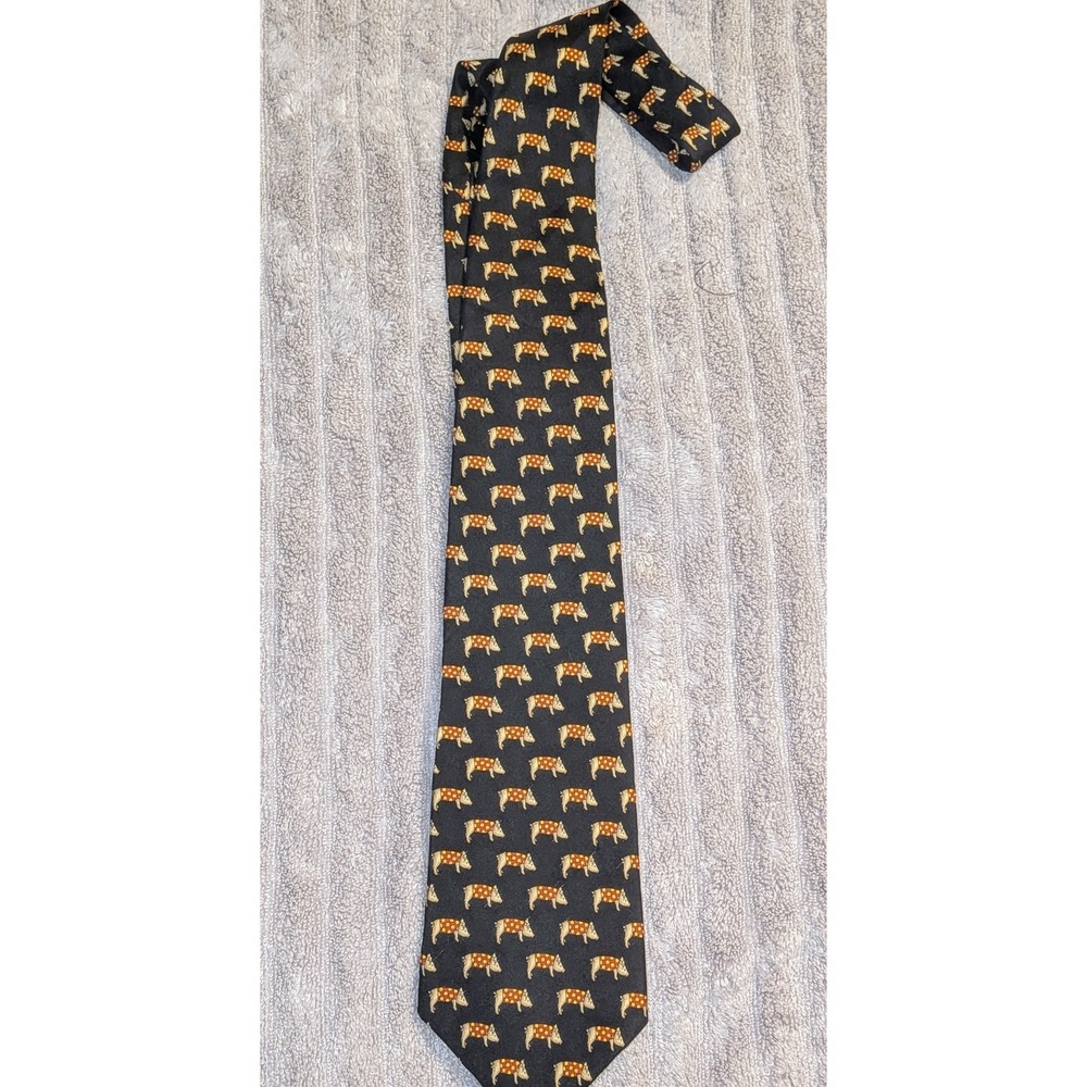 Paul Fredrick‎ Italian Silk Men's Pig Print Necktie